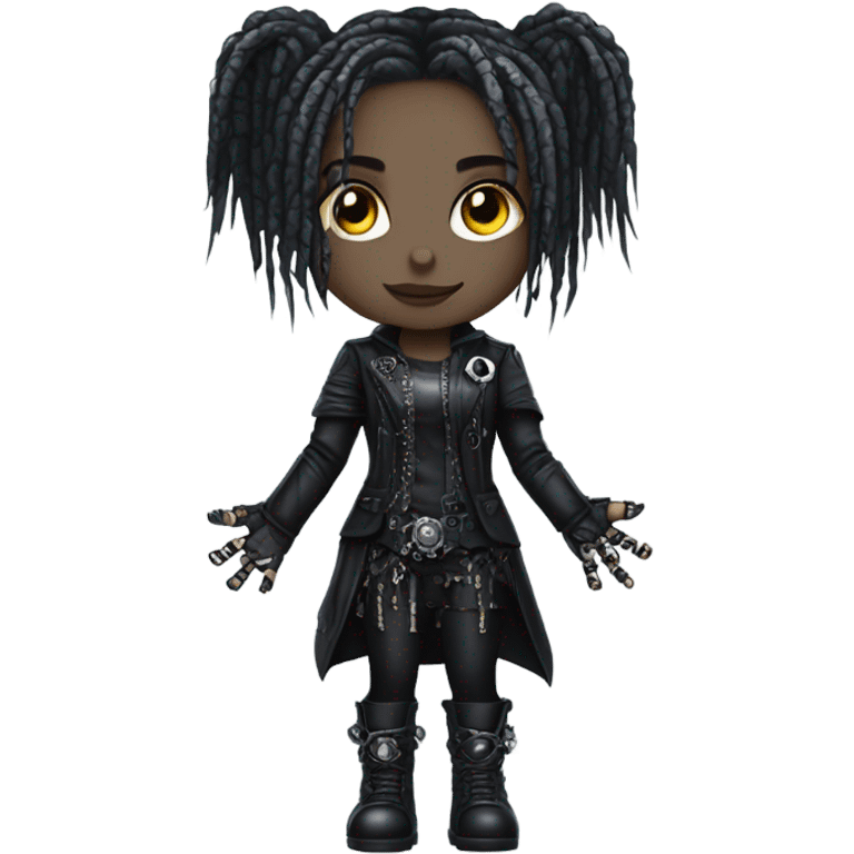 cyborg goth girl emoji