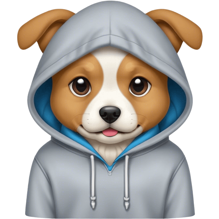 Dog wearing a hoodie emoji