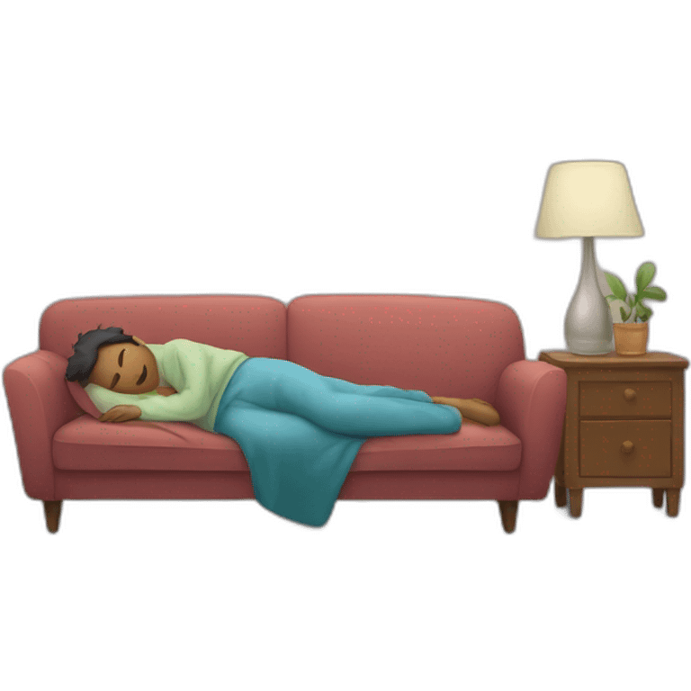 Person napping on a couch emoji