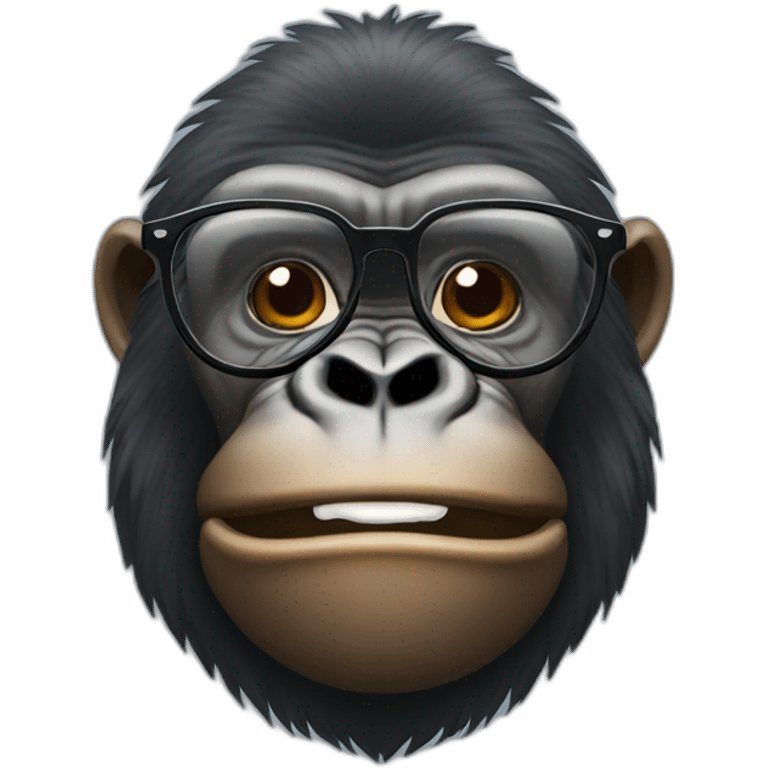 gorilla with glasses  emoji