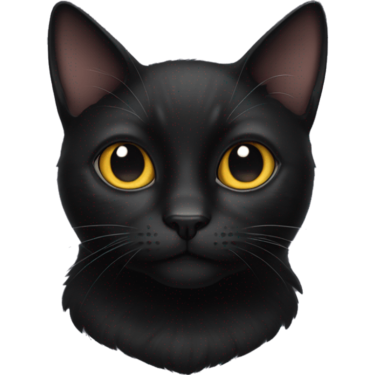 Cross eyed black cat  emoji