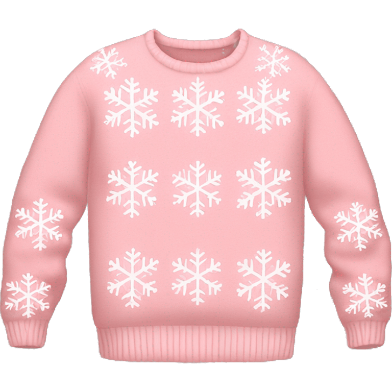 Light pink snowflake sweater  emoji