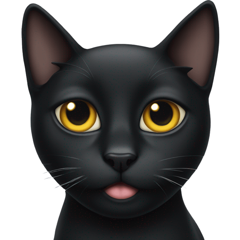 black cat with one eye emoji