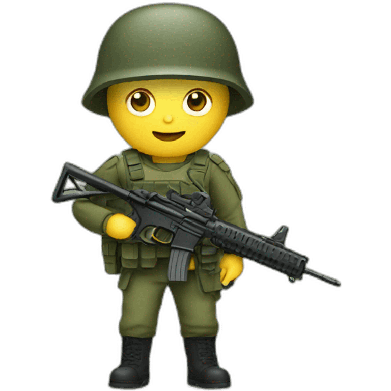 Army with gun emoji