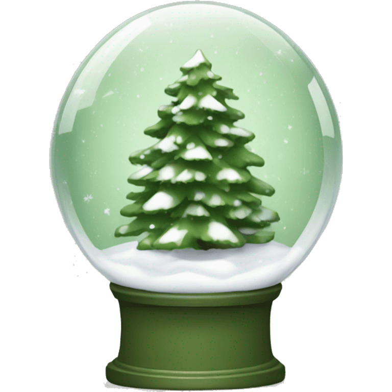 Khaki green snow globe  emoji