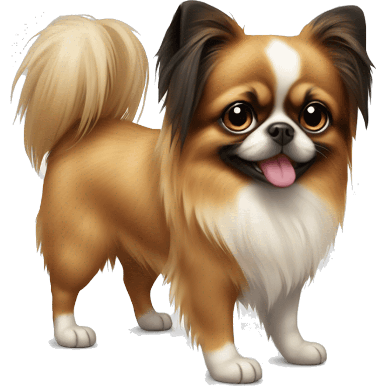 Pekinese and papillon emoji