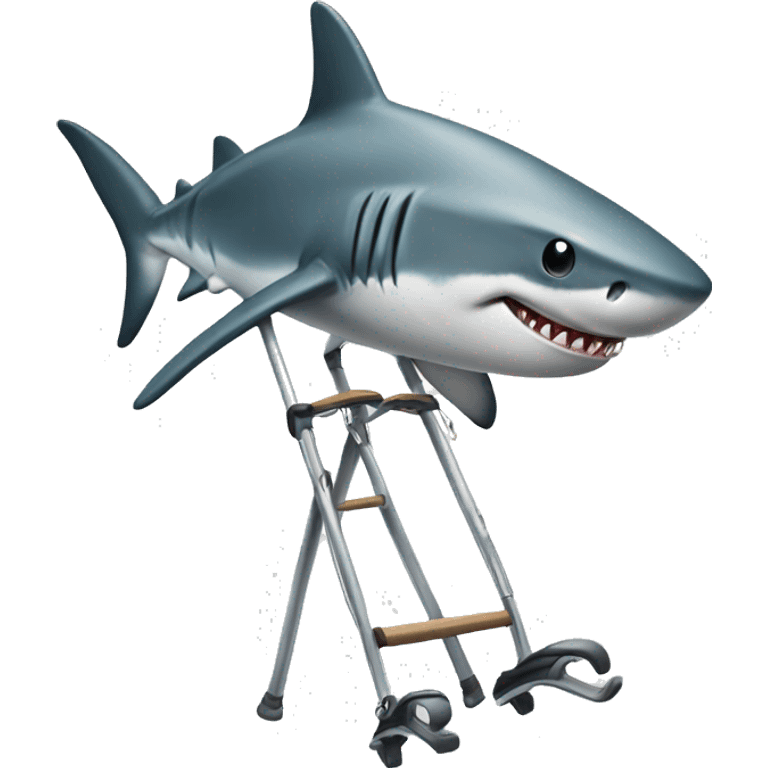 Shark on crutches  emoji