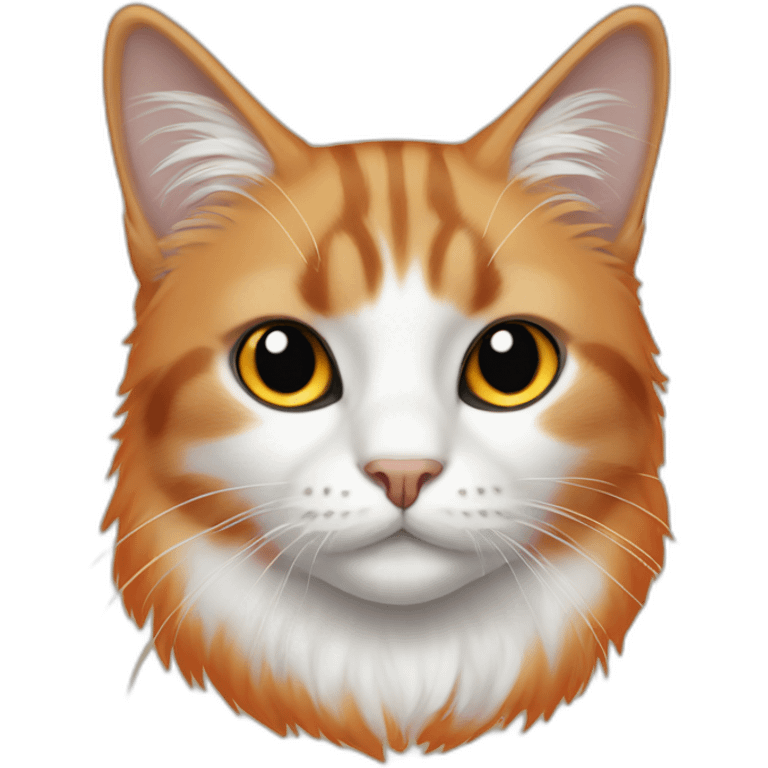 cat with orange white and black fur emoji