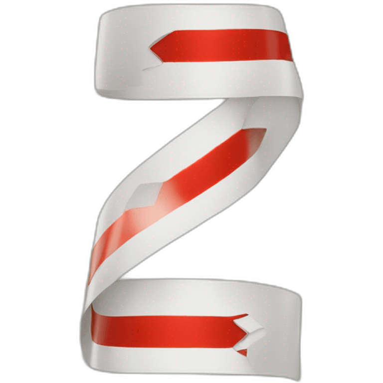 St. George ribbon in the shape of the letter z emoji