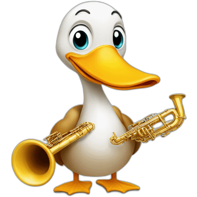 Canard qui foie du Saxophone  emoji