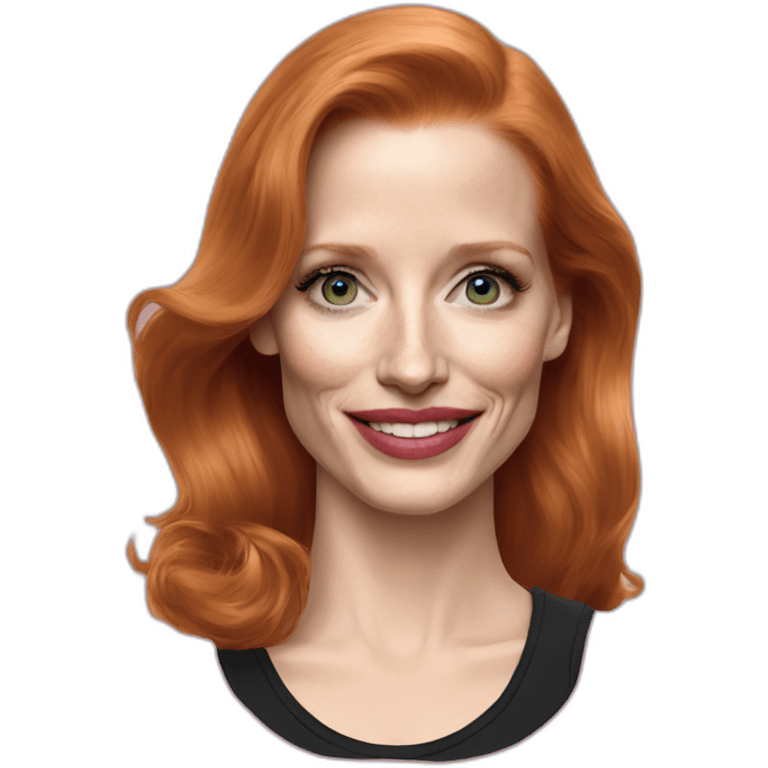 jessica-chastain wearing tee emoji