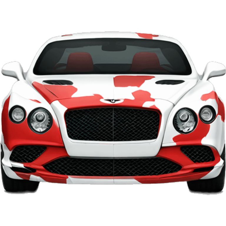  camouflage style red white and black, Bentley Continental, front view emoji