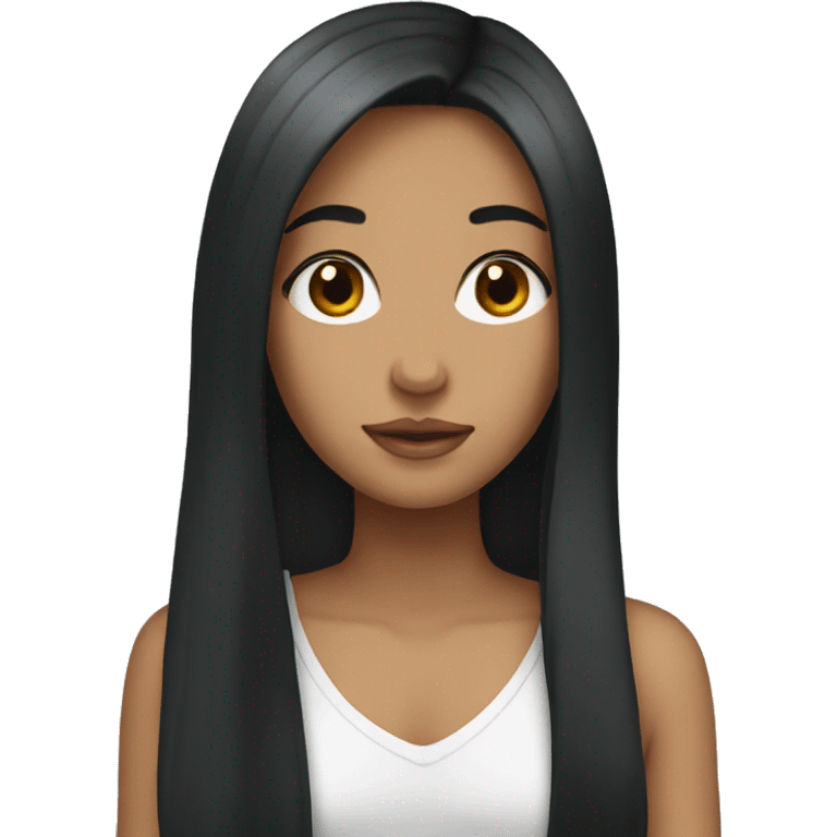 Girl with long black hair  emoji