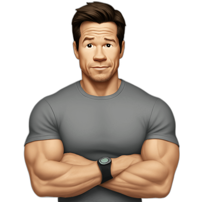 mark wahlberg cartoon wearing tee emoji