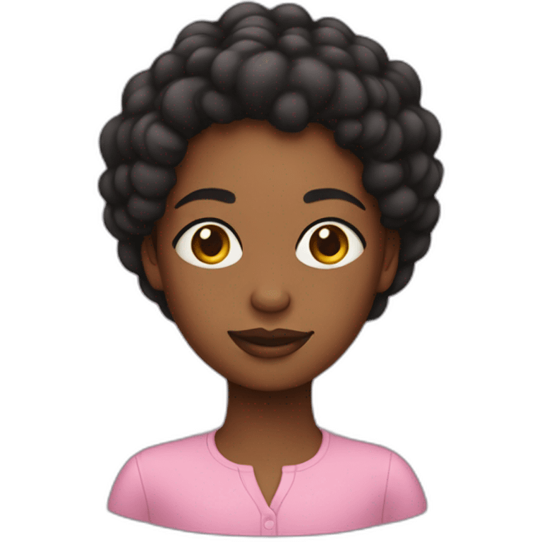 pelo negro chica emoji