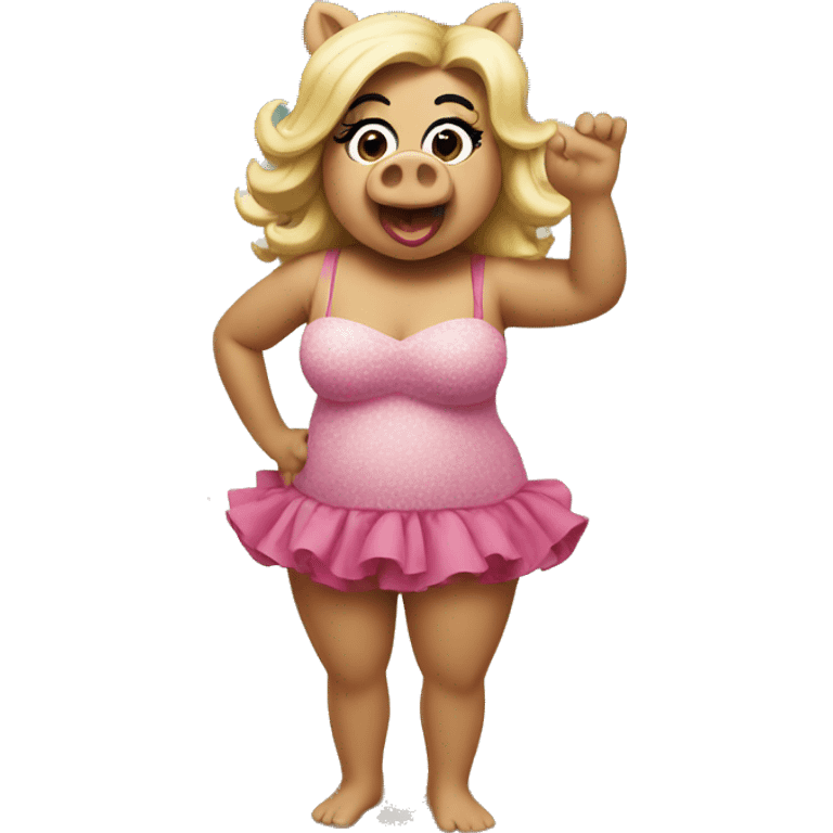 Miss piggy on the beach emoji