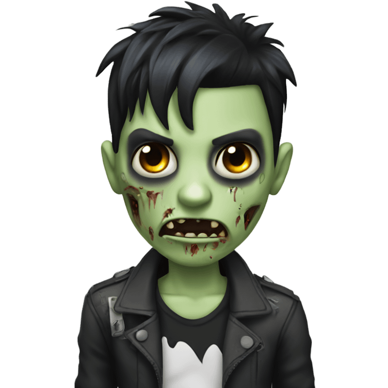 zombie boy with black hair  emoji