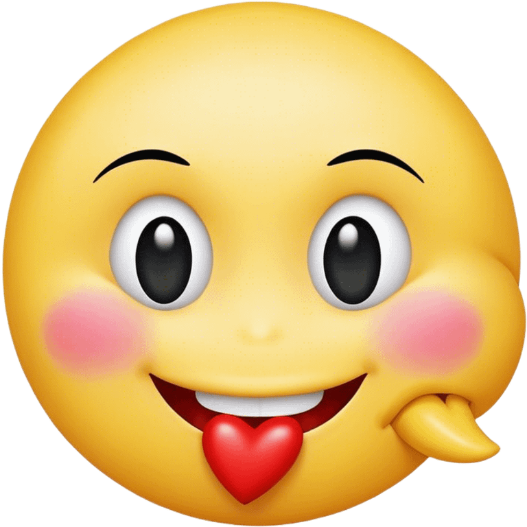 A smiley with a kiss shows a fake emoji