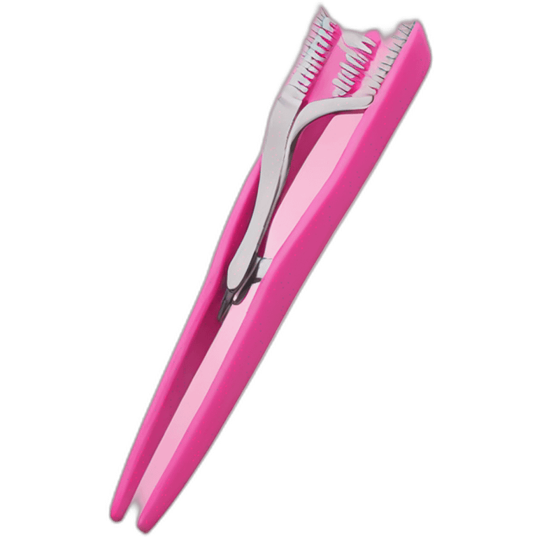 Pink tweezers for eyelash extensions  emoji