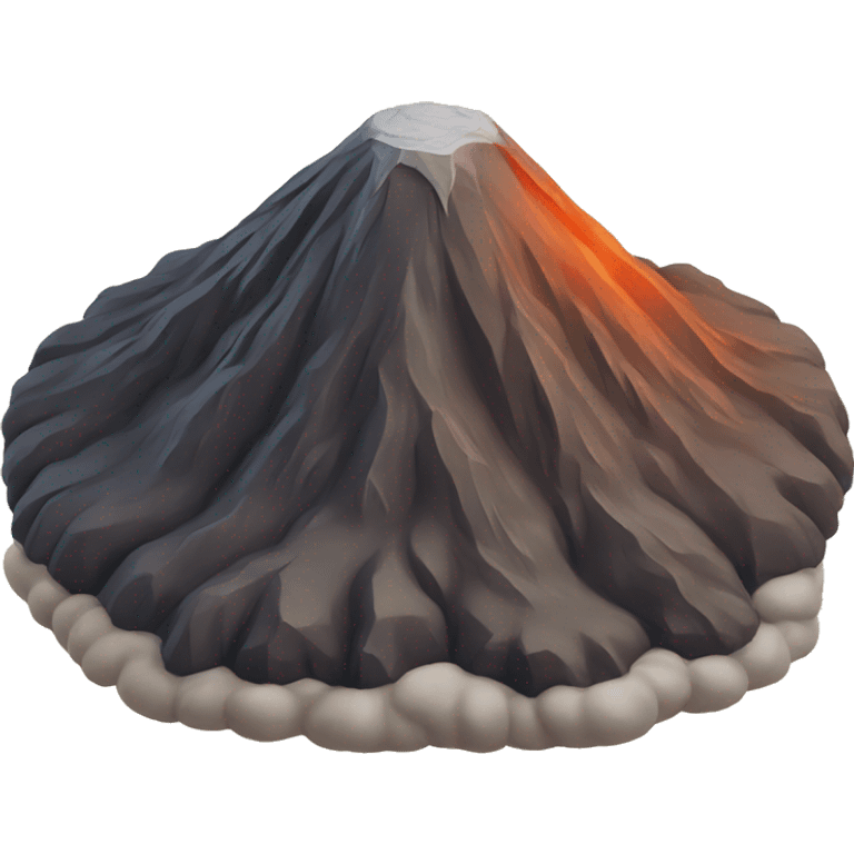 calm volcano, relief emoji