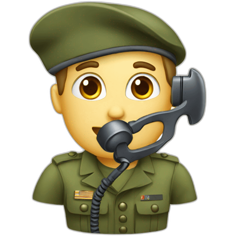 military talking phone emoji