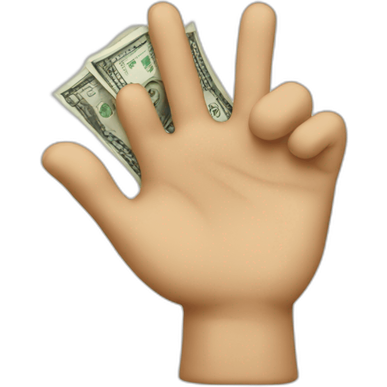 Hand money emoji