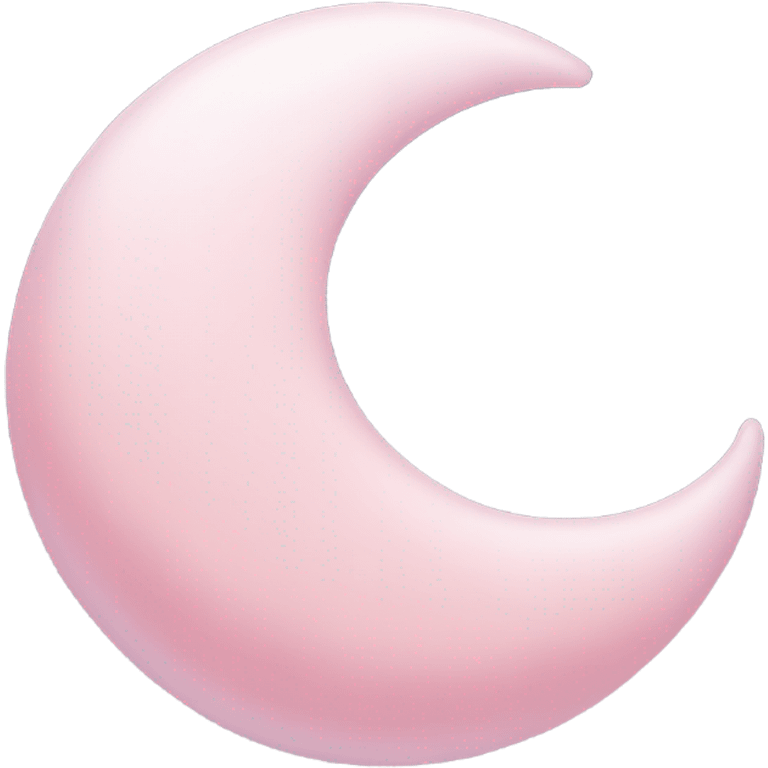 pastel pink crescent moon emoji