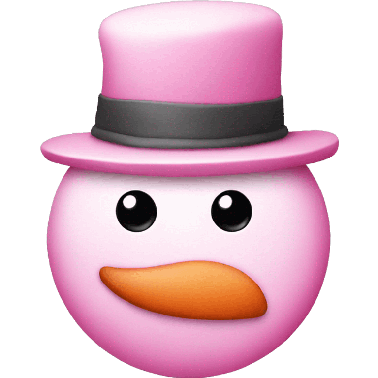 Pink snowman  emoji