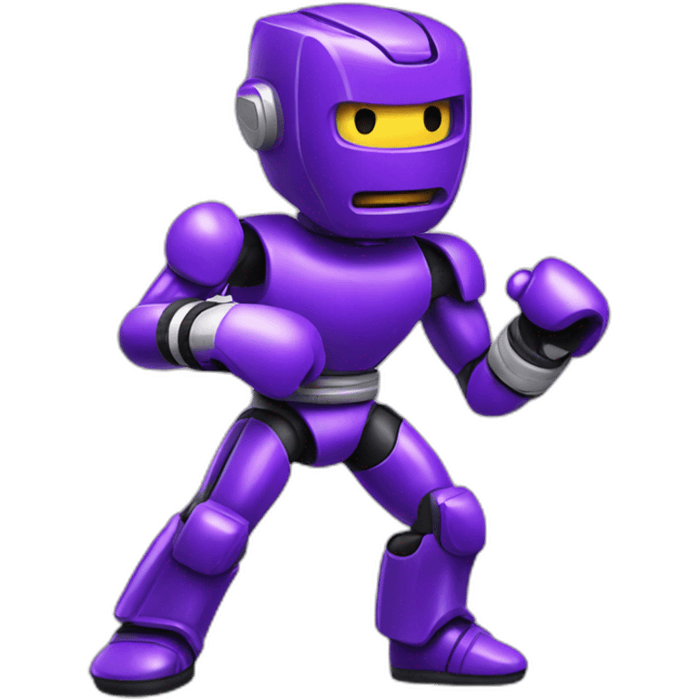 Chinese Boxing robot Dark purple emoji