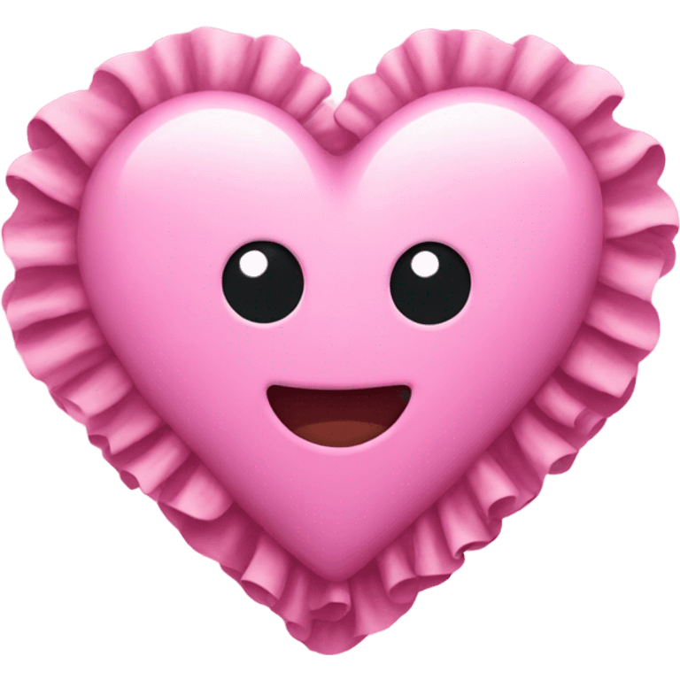 Pink frilly heart emoji