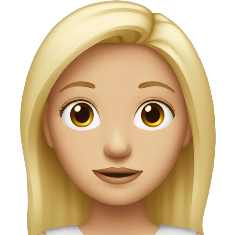 blonde hair hazel eyed girl emoji