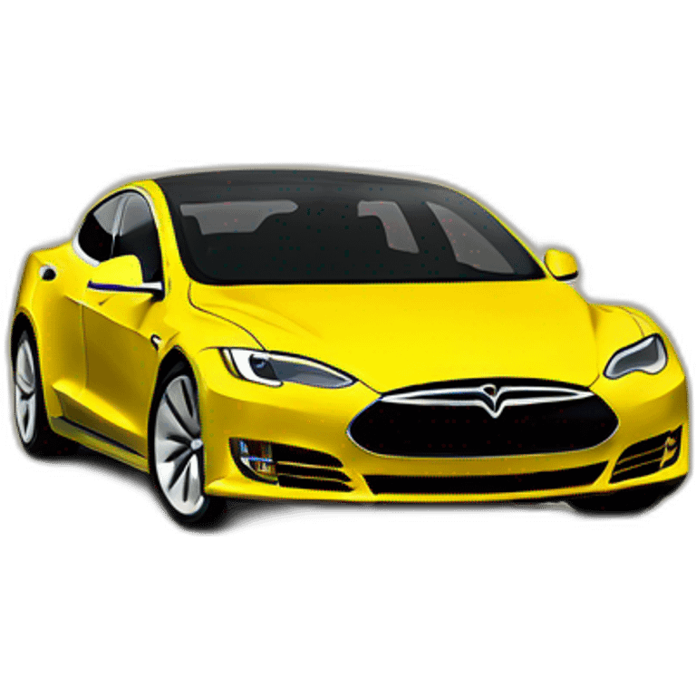 Yellow Tesla cibertruc emoji