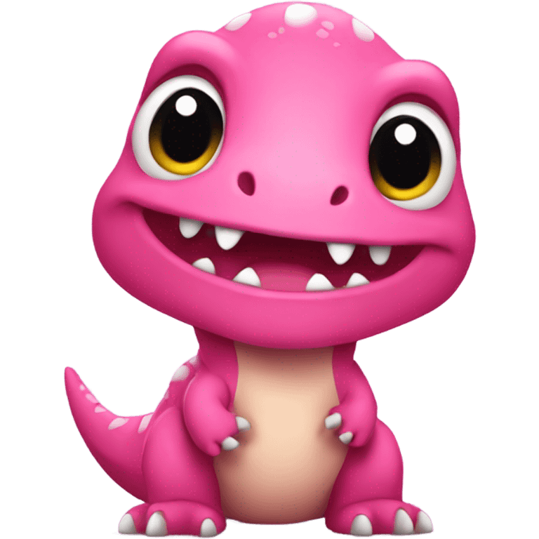 cute pink baby t-rex  emoji