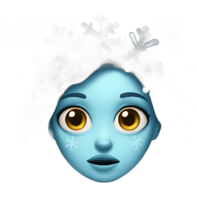 Snowflake-zombie-girl emoji