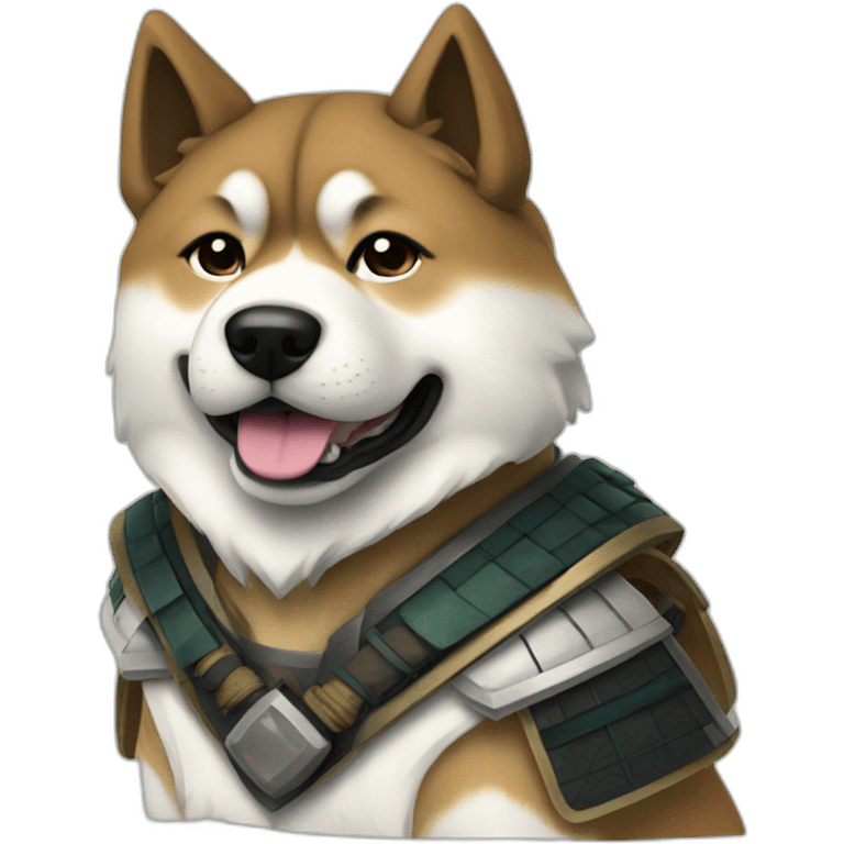 Samurai akita inu emoji