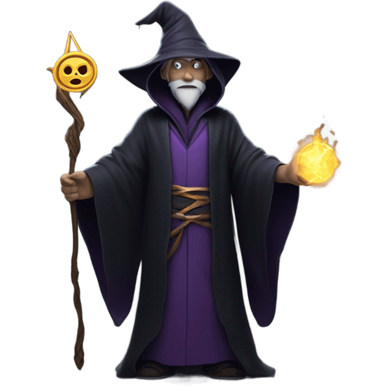 Evil wizard casting a spell emoji