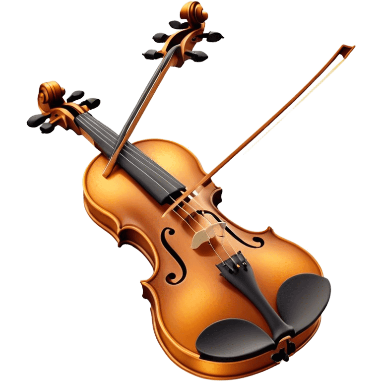 Cinematic Realistic Violin, rich polished wood with delicate curves, strings stretching tautly, fine dust particles catching the golden stage light, glowing with an elegant and timeless charm. emoji