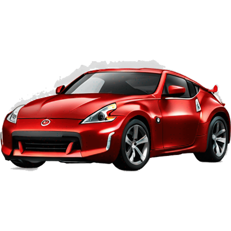 Red nissan 370z with grey rims  emoji