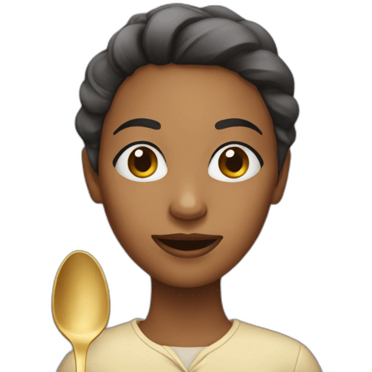 Woman with spoon emoji