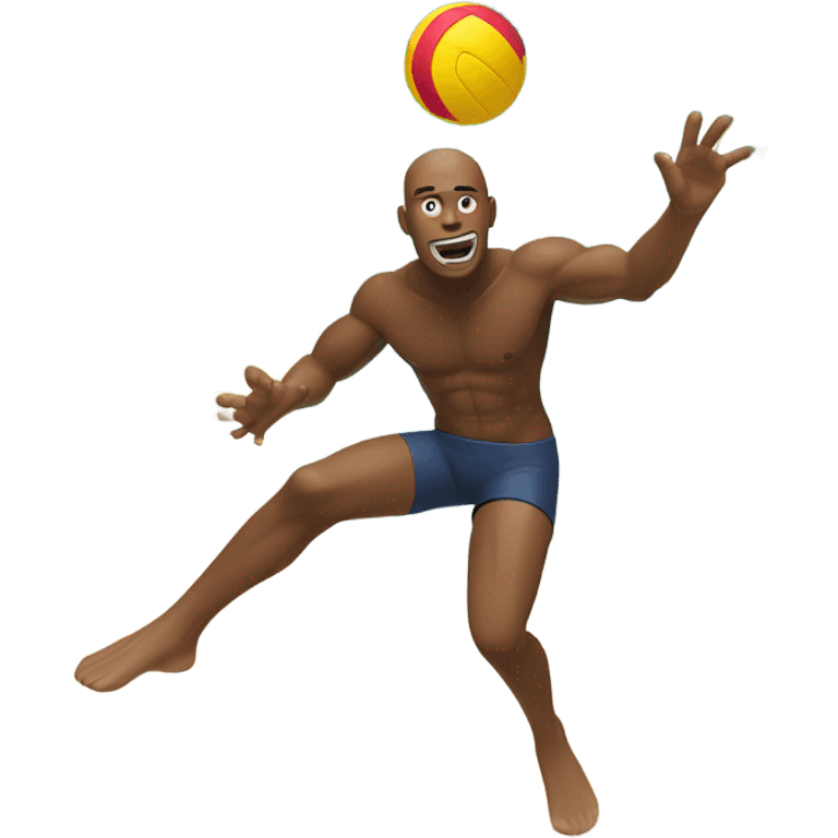 Man playing beach volleyball  emoji