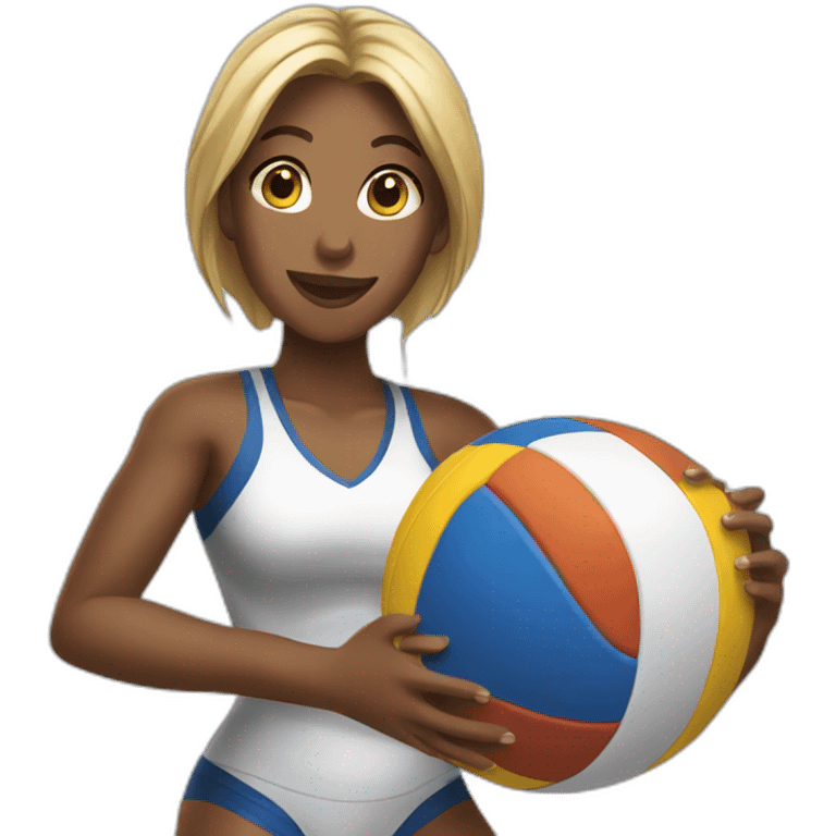 Hot girl playing volleyball emoji