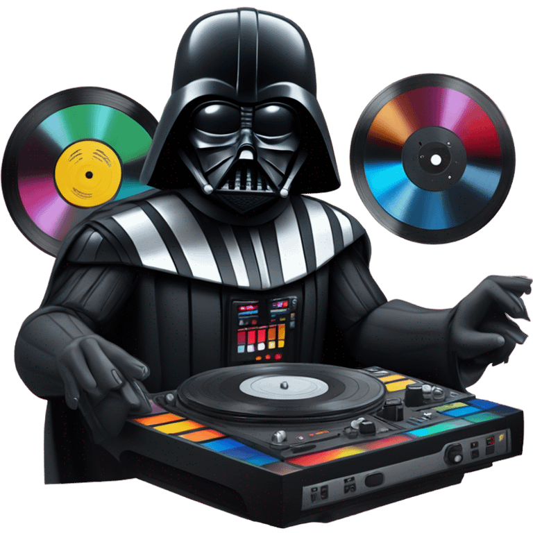 Darth Vader as a DJ emoji