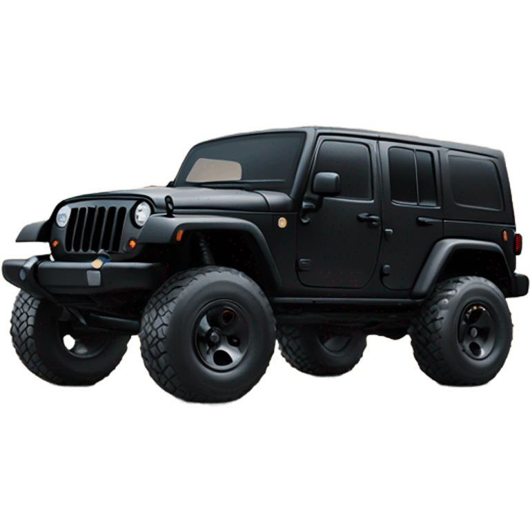 Black colour jeep  emoji