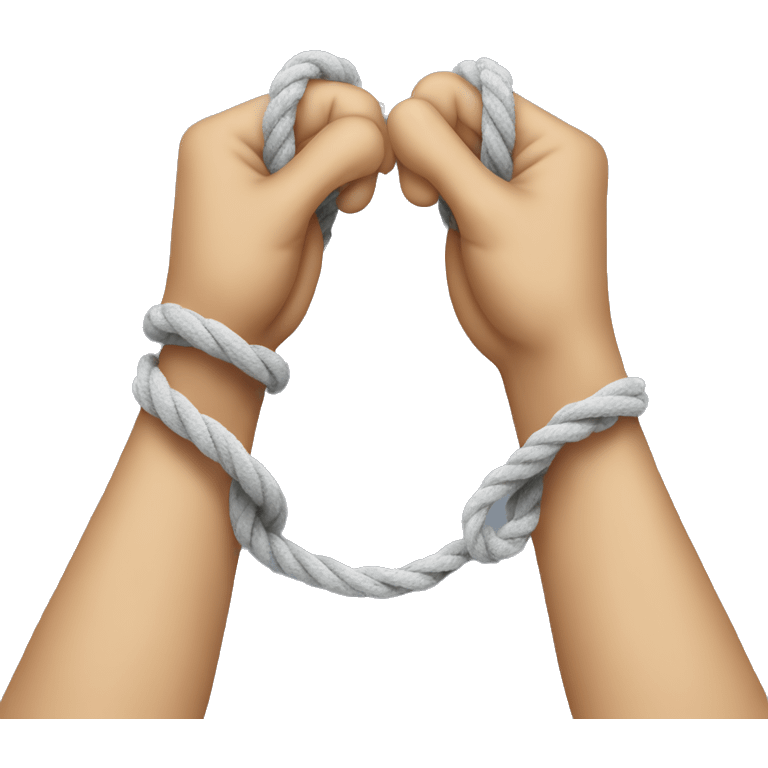 emoji hands pulling a rope tightly emoji