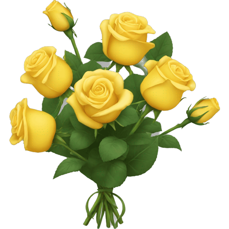 Bouquet of yellow roses emoji