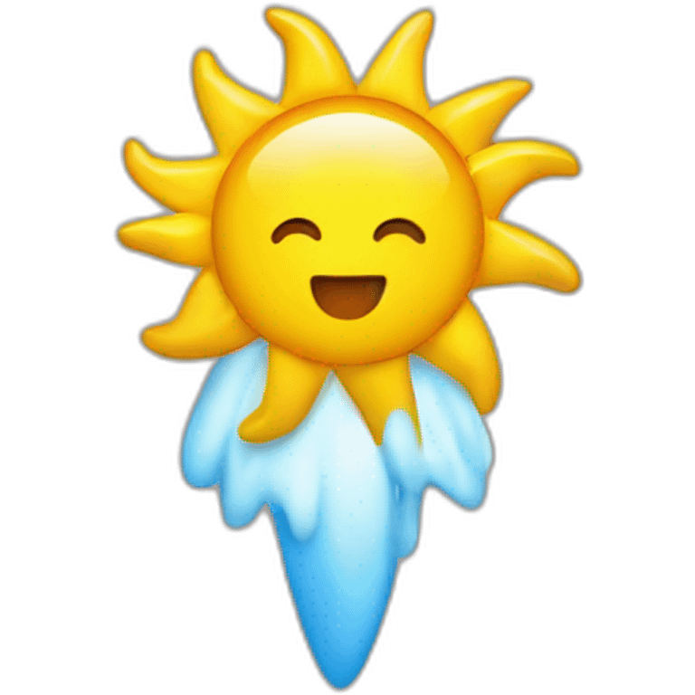 Soleil qui se fait taper emoji