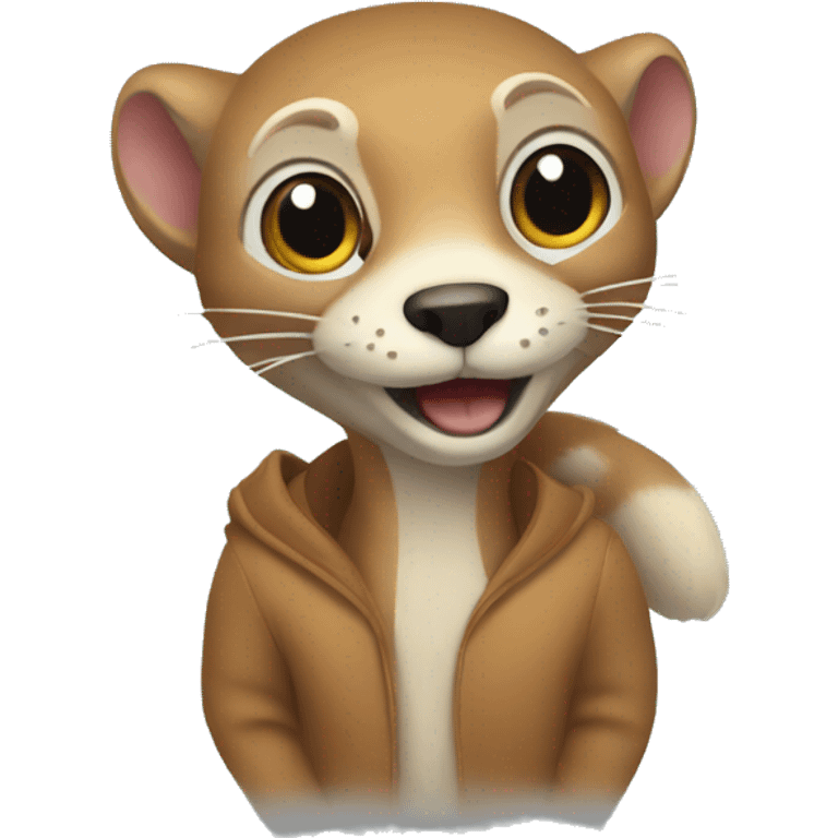 Weasel in a gas station emoji