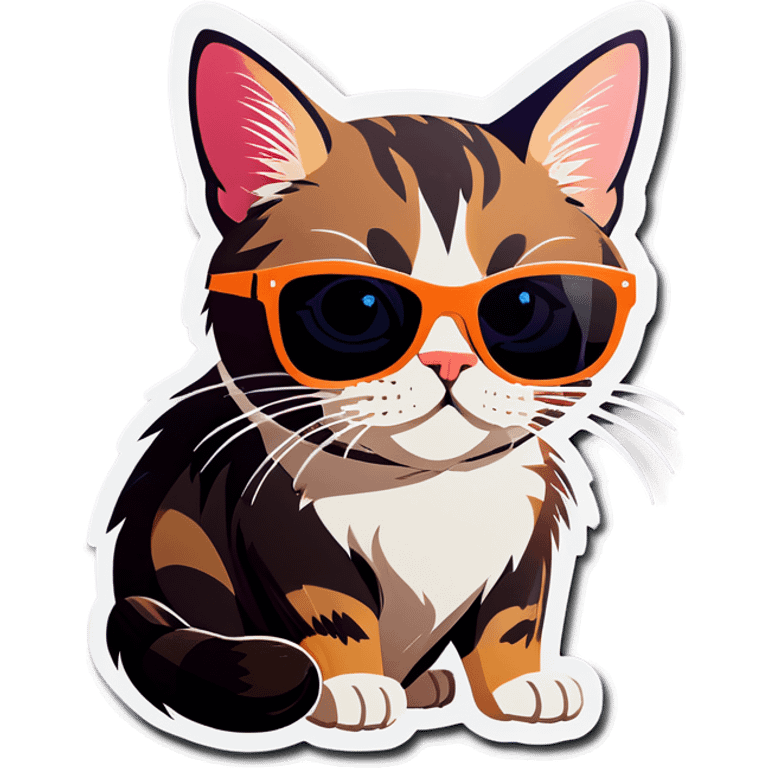 Cat with sunglasses emoji