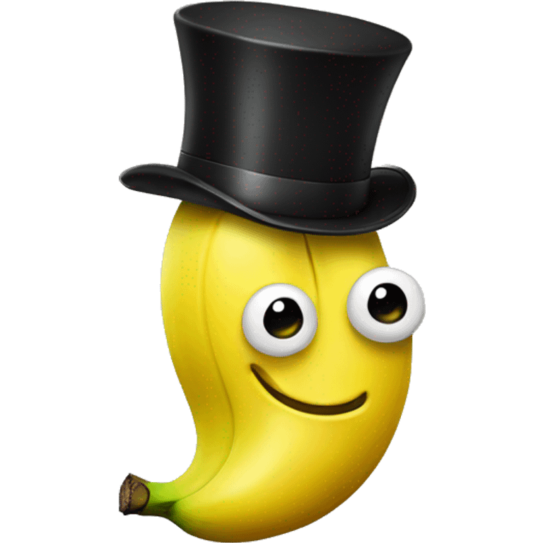 banana with a top hat emoji