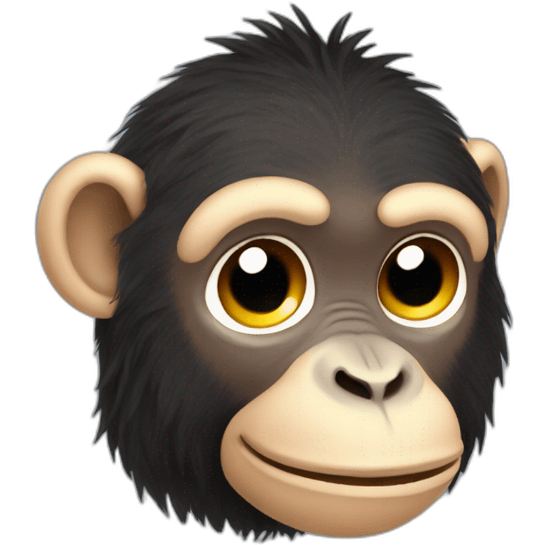 Cute plush fat chimp emoji